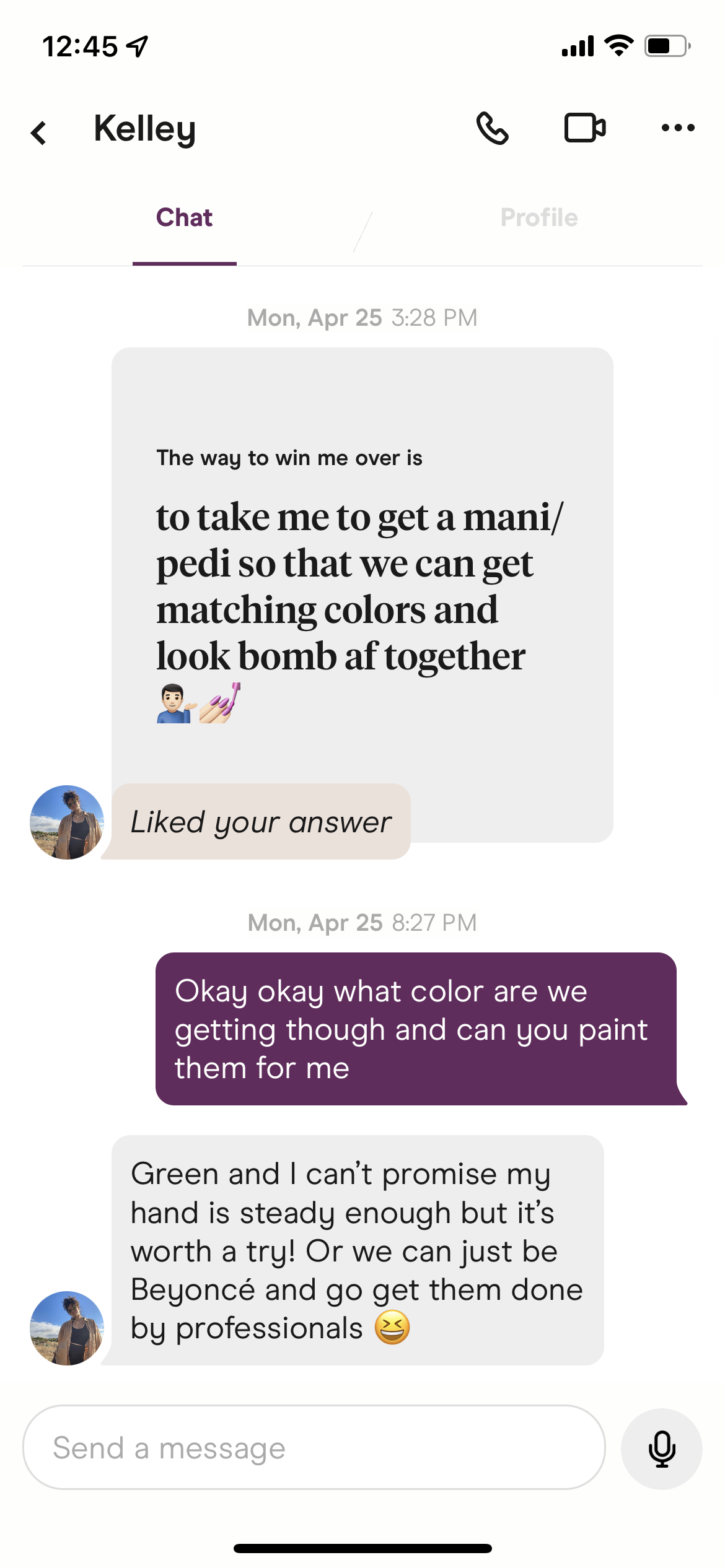 Our first conversation