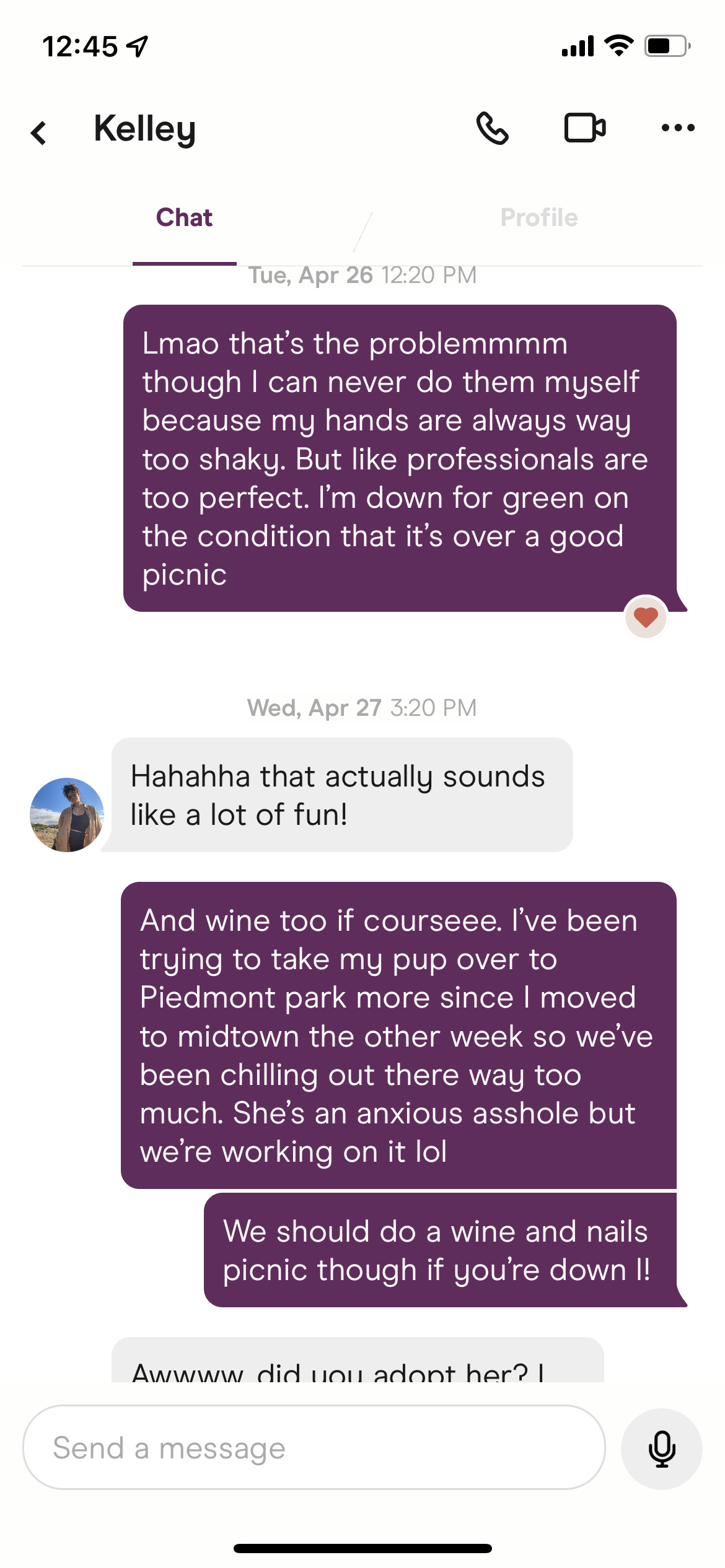 Our first conversation