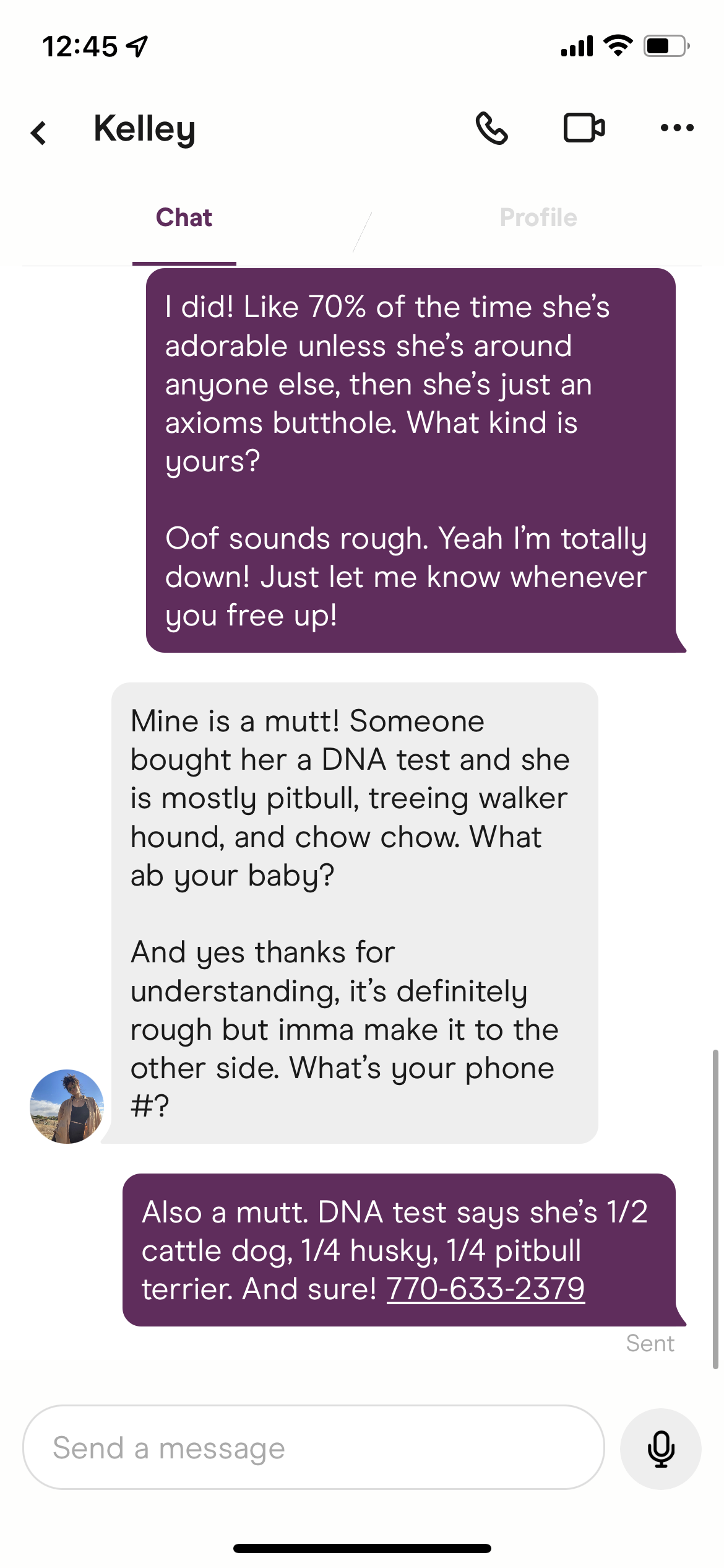 Our first conversation